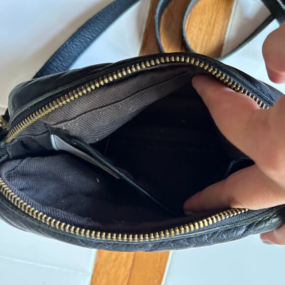 Madewell Black Leather Camera Crossbody Bag, Puff Edition GUC - Picture 4 of 5